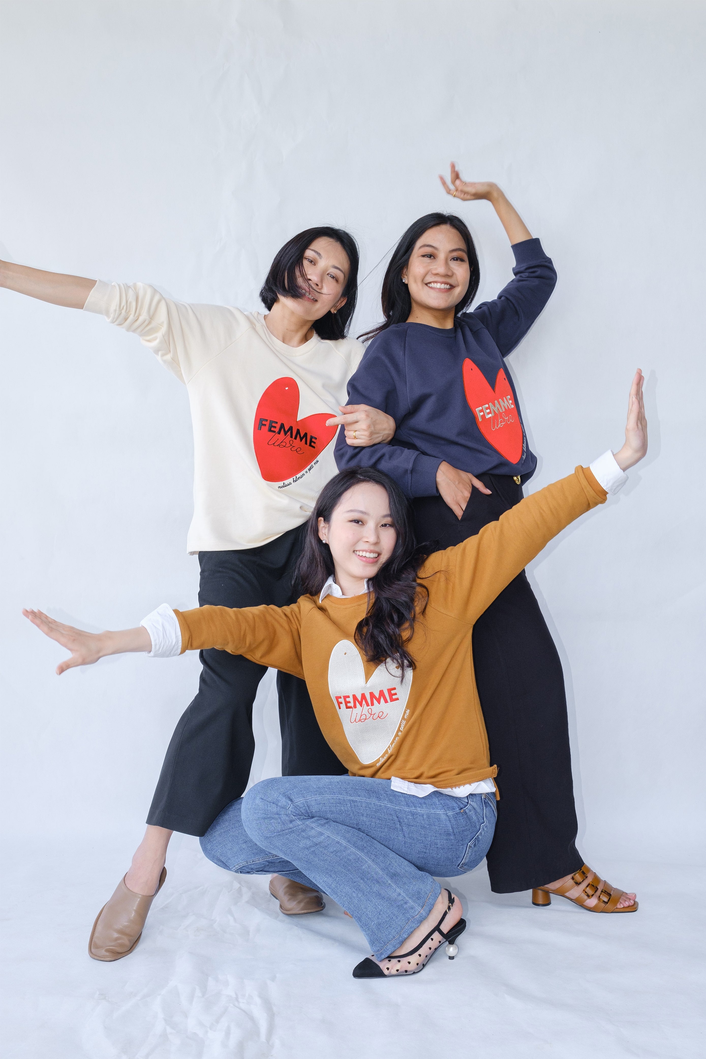 international women's day jumper in toffee