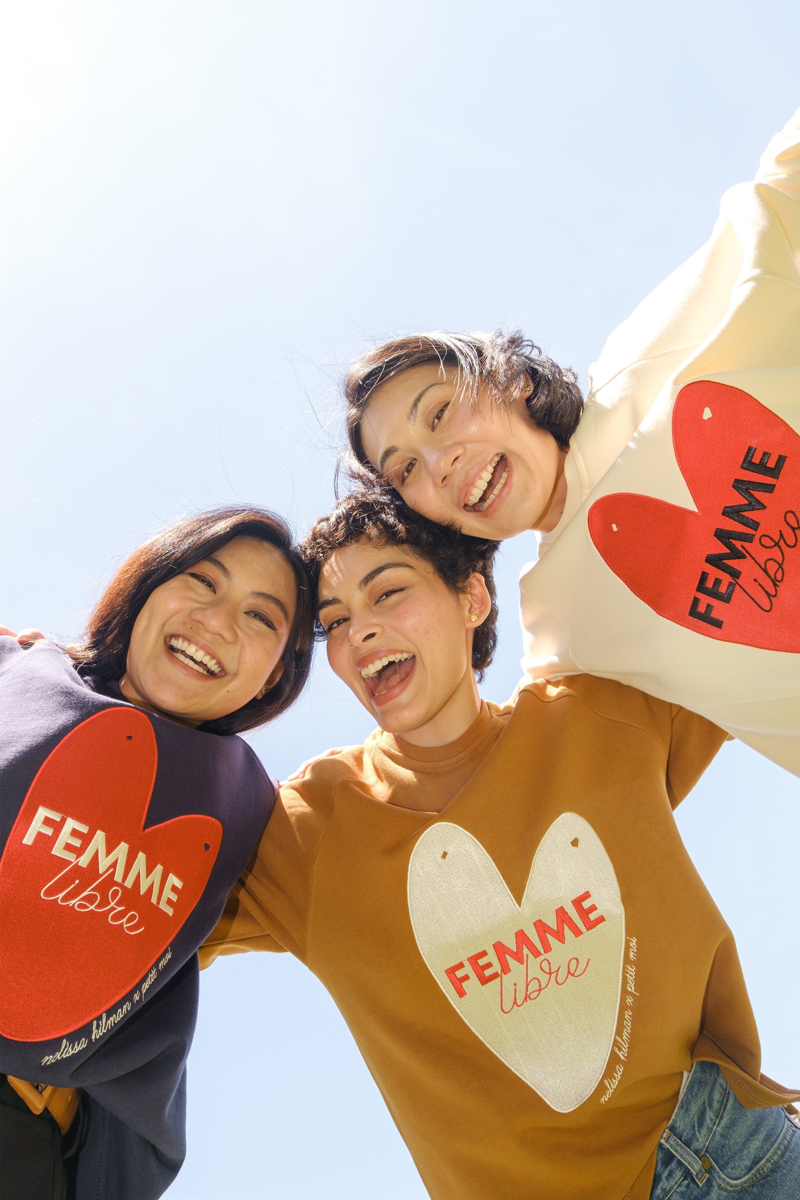 international women's day jumper in blue