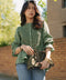 BOWEN SMOCKED BLOUSE IN GREEN TARTAN