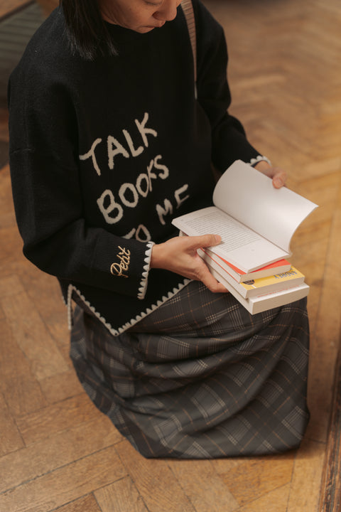 TALK BOOKS TO ME KNIT SWEATER