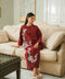 CAMELIA ORGANZA SKIRT IN GARNET