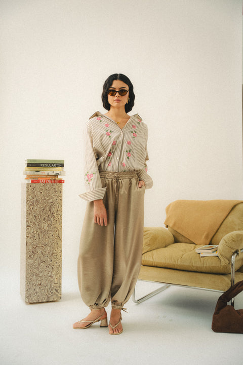 ZELDA BALLOON TROUSERS IN BRONZE