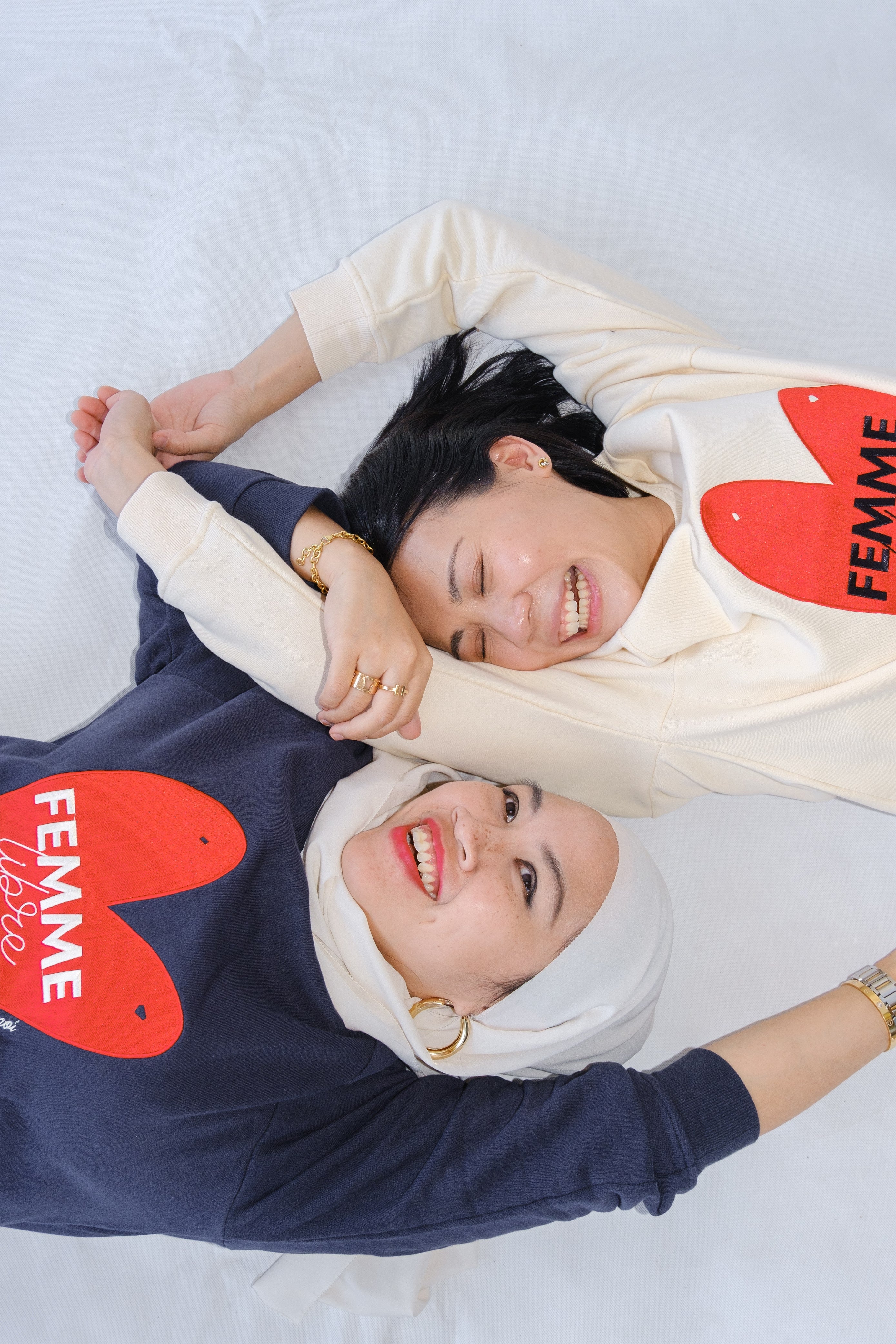 international women's day jumper in blue