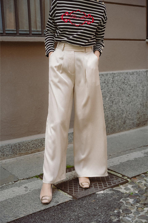 BRERA TROUSERS IN CREMA