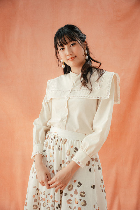 ANxPM ALESSA PICOT BLOUSE