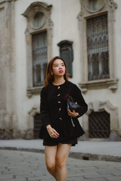 FLORIAN SHIRT IN MIDNIGHT VELVET