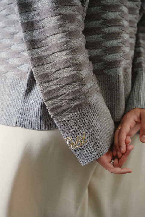 NUVOLA KNIT SWEATER IN LUNARE