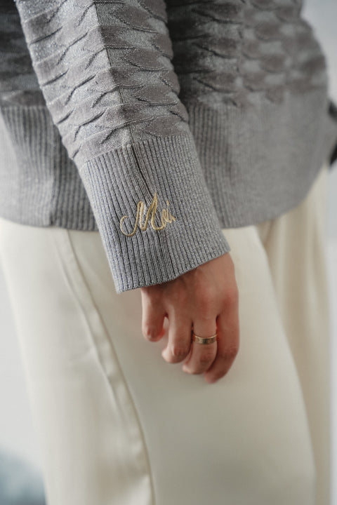 NUVOLA KNIT SWEATER IN LUNARE