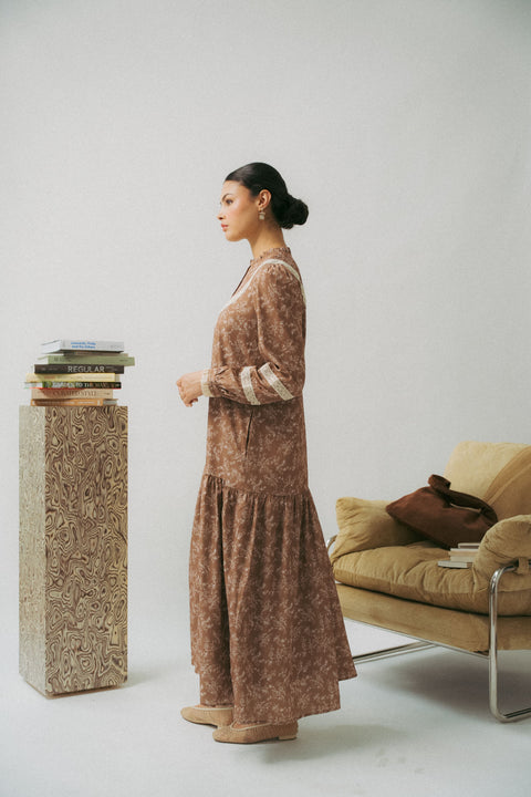 LUNDI DRESS IN BRUNETTE