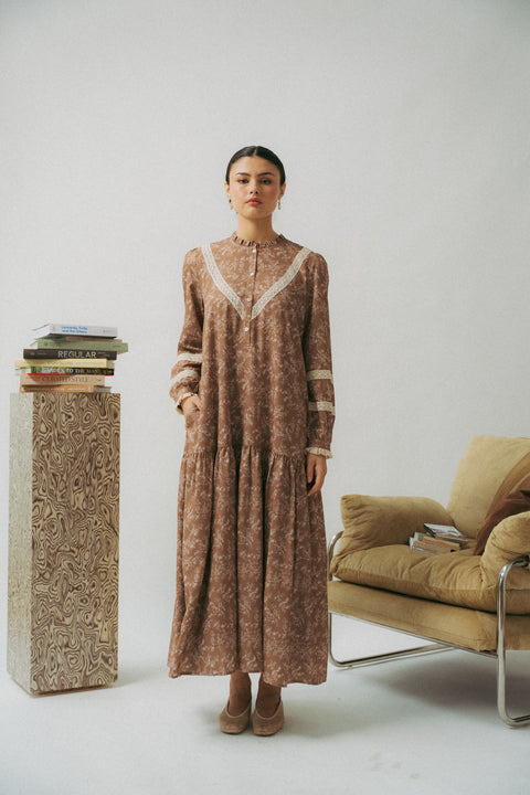LUNDI DRESS IN BRUNETTE
