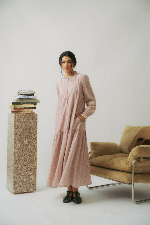 LUNDI DRESS IN ANTIQUE ROSE
