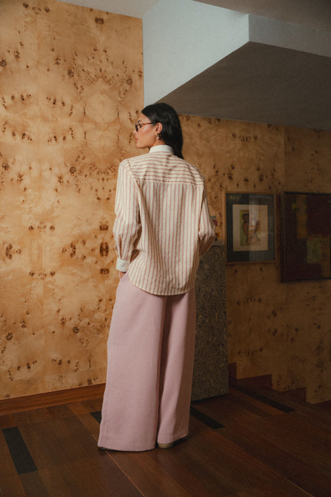 LE BOYFRIEND SHIRT IN TICKLED PINK