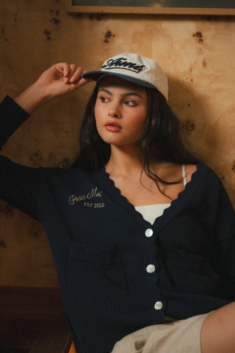 CLASSIC CARDI IN BLEU MARINE