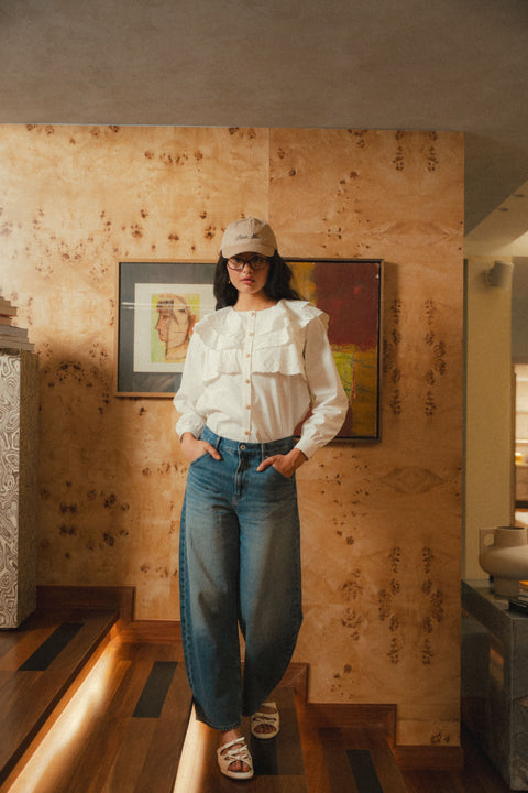LOREN SHIRT IN PEARL