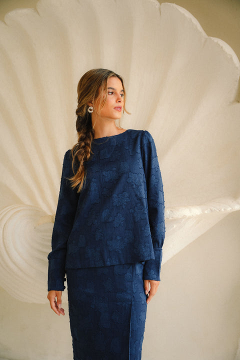DAHLIA KURUNG IN BLEU MARINE