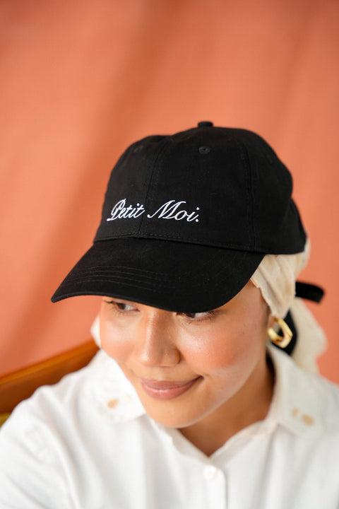 BOW BASEBALL CAP IN NOIR