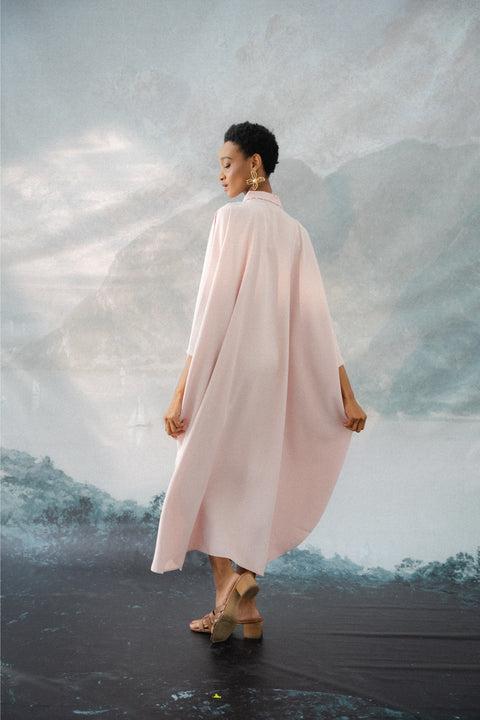 NAHLA KAFTAN IN ROSE QUARTZ