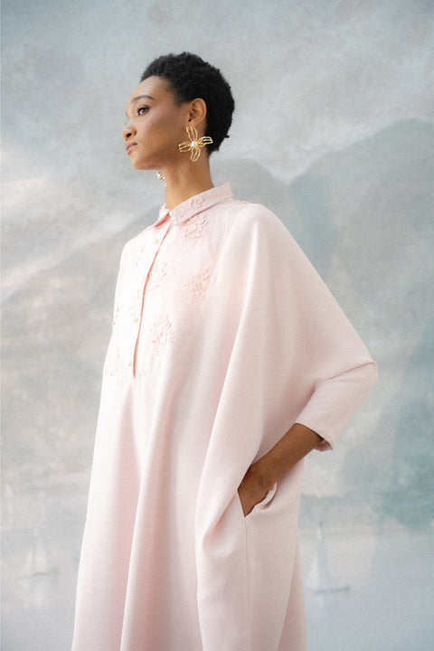 NAHLA KAFTAN IN ROSE QUARTZ