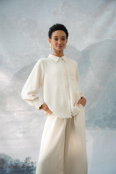 BRERA TROUSERS IN CREMA
