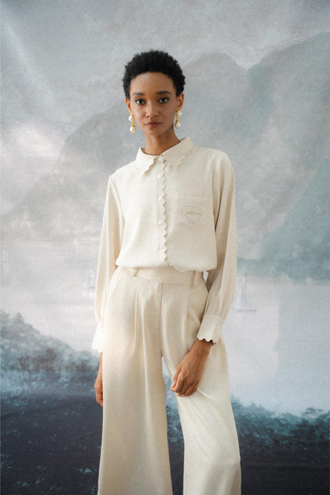 BRERA TROUSERS IN CREMA