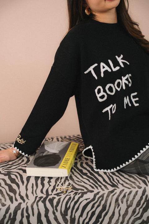 TALK BOOKS TO ME KNIT SWEATER