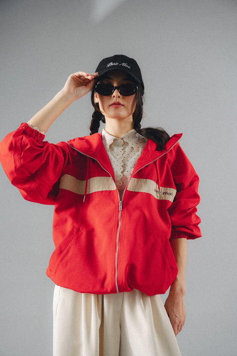 LEON PARKA IN VERMILION
