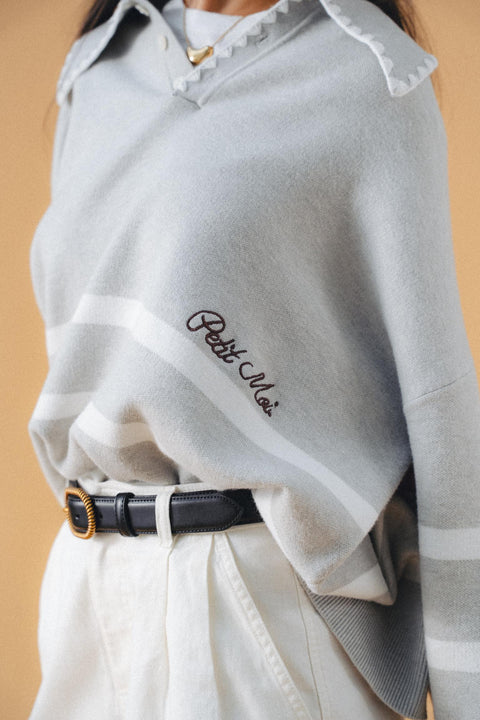 STEVIE POLO KNIT SWEATER