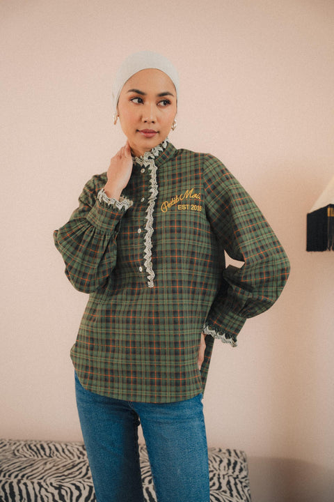 BALZAC SHIRT IN GREEN TARTAN