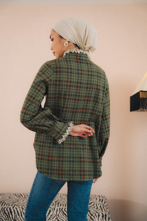 BALZAC SHIRT IN GREEN TARTAN