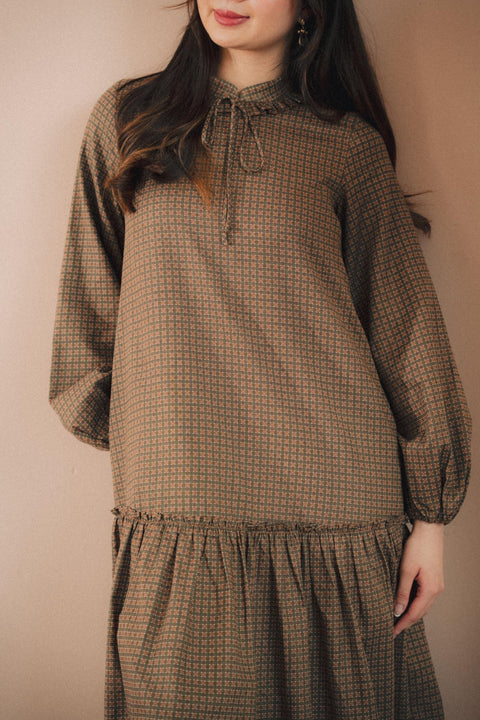 ALCOTT DRESS IN VERT GINGHAM