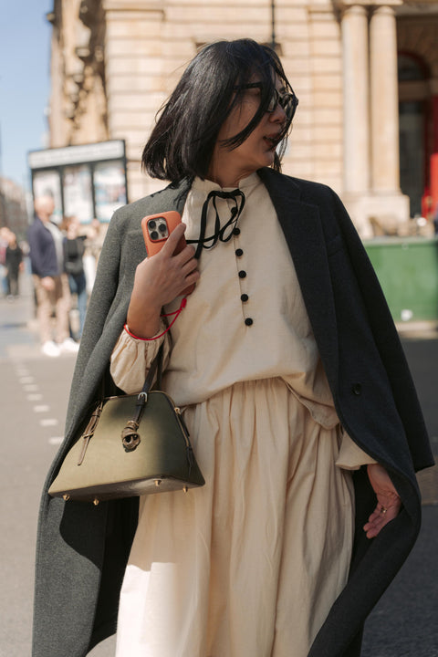 MARGUERITE SKIRT IN VELOUR ROSE