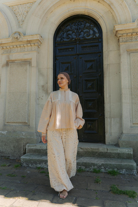 CAPUCINE BLOUSE IN CHAMPAGNE