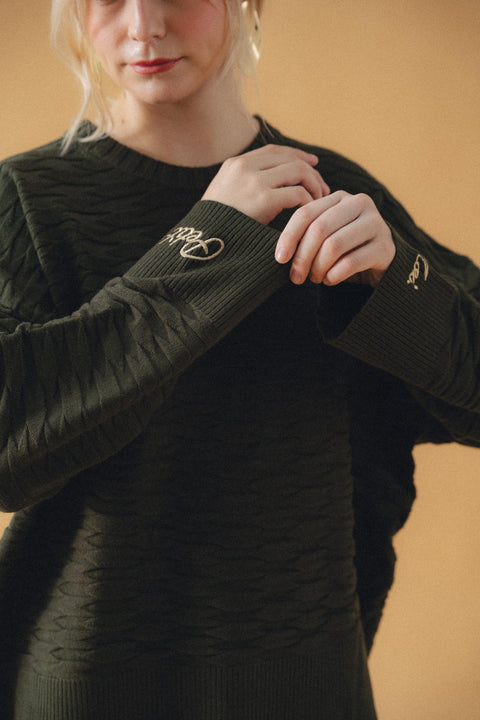 NUVOLA KNIT SWEATER IN FOREST