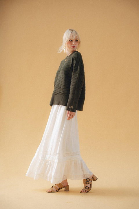 NUVOLA KNIT SWEATER IN FOREST