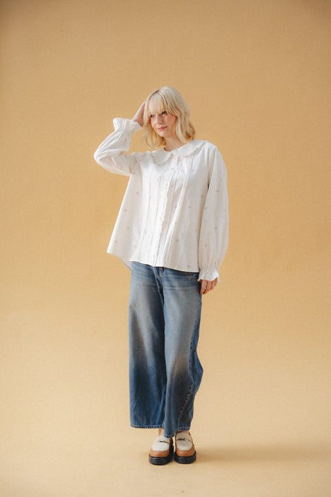 BEATRIX BLOUSE IN PRESSED FLOWERS