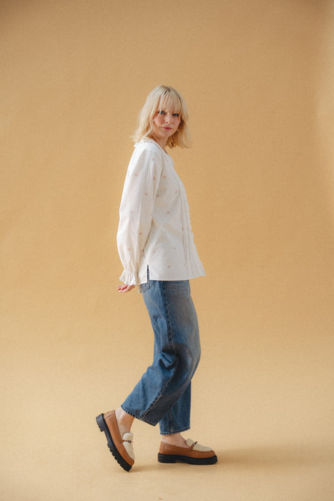 BEATRIX BLOUSE IN PRESSED FLOWERS