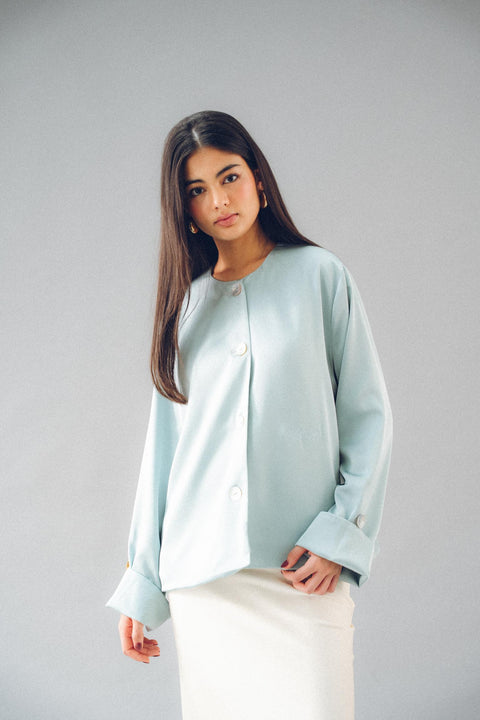 AKxPM ANGEL BLOUSE IN DAYDREAM BLUE