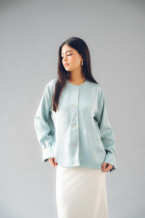 AKxPM ANGEL BLOUSE IN DAYDREAM BLUE