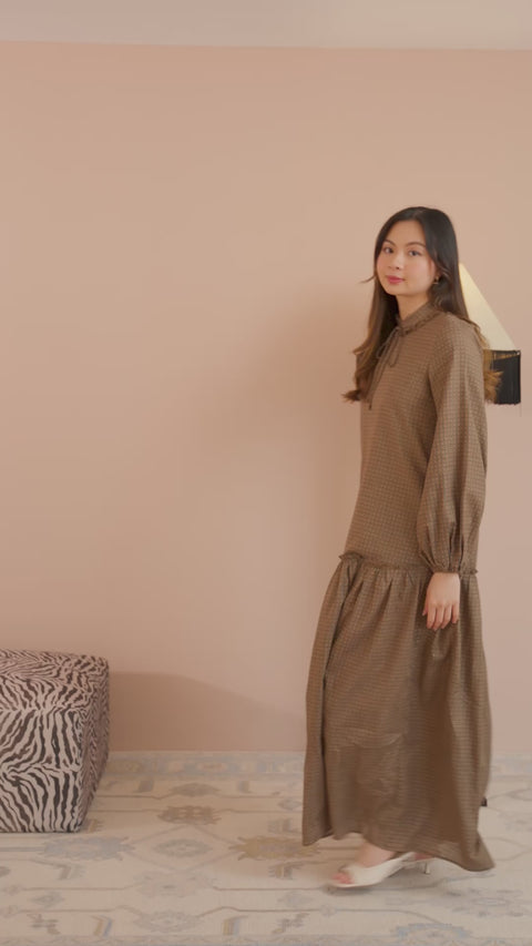 ALCOTT DRESS IN VERT GINGHAM