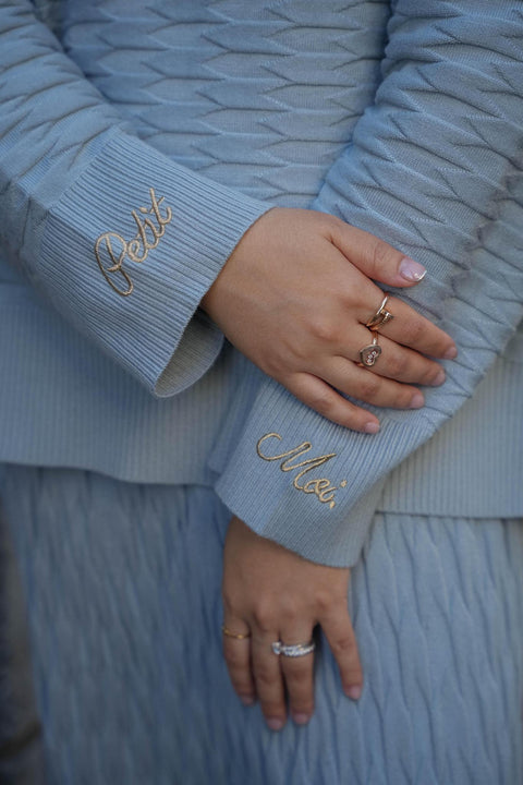 NUVOLA KNIT SWEATER IN SKY BLUE