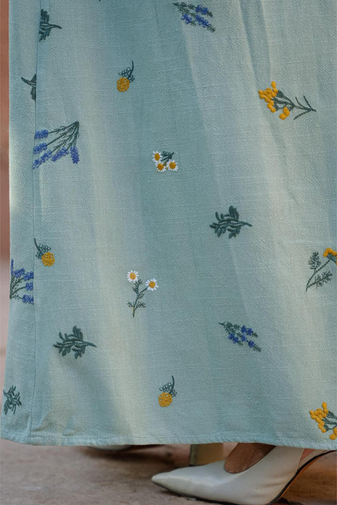 NAEMA DRESS IN TEAL FLORAL