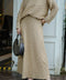 NUVOLA KNIT SKIRT IN CAPPUCCINO