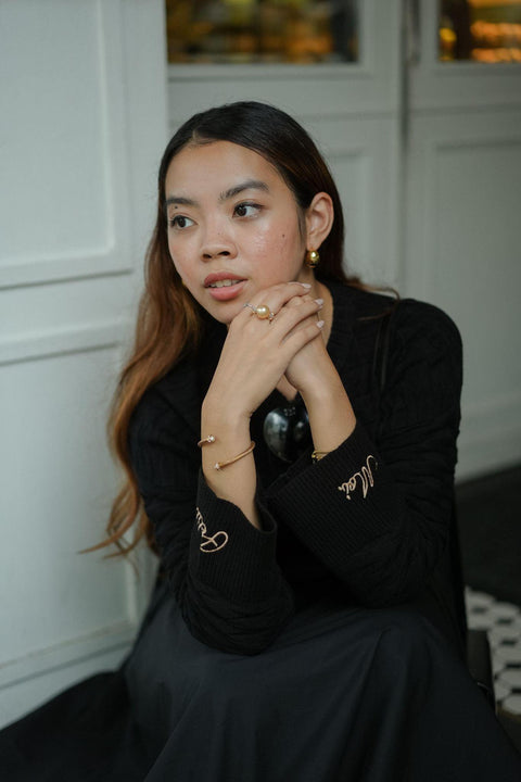 NUVOLA KNIT SWEATER IN NOIR