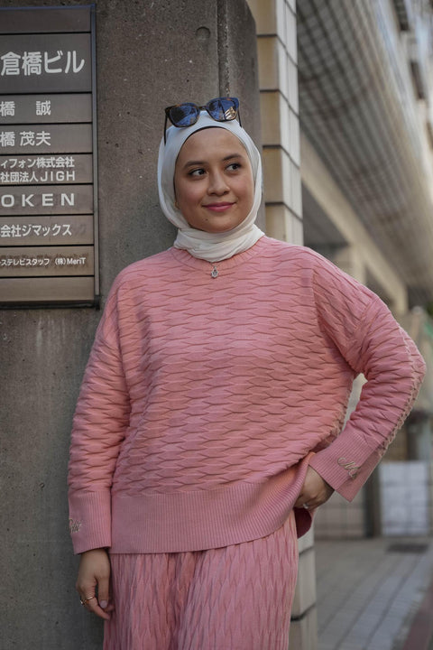 NUVOLA KNIT SWEATER IN SAKURA