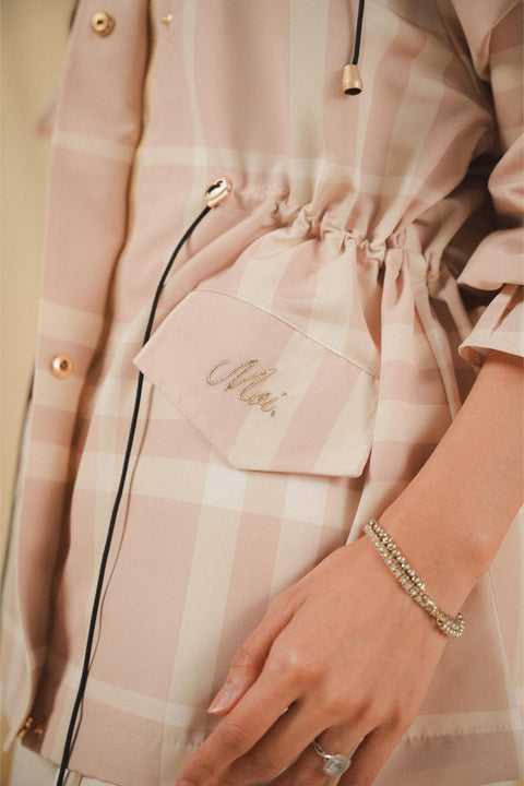 LE COOL PARKA IN PINK TARTAN