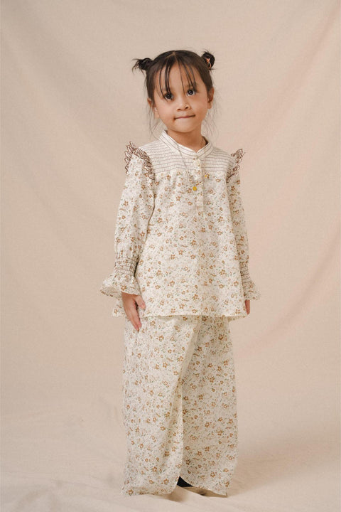ALIYA KURUNG IN BROWN FLORAL