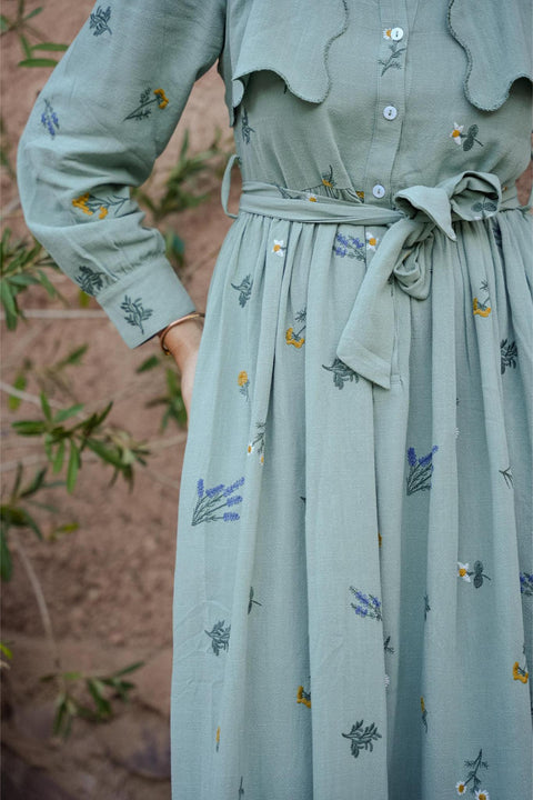 NAEMA DRESS IN TEAL FLORAL