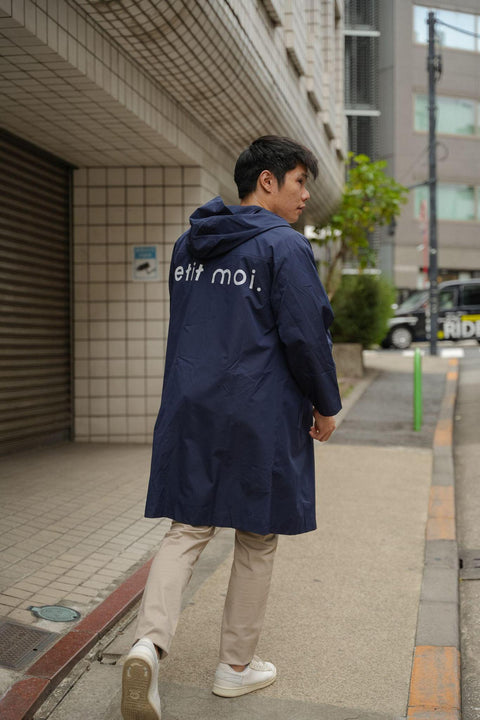 LONG PARKA IN NIGHT BLUE