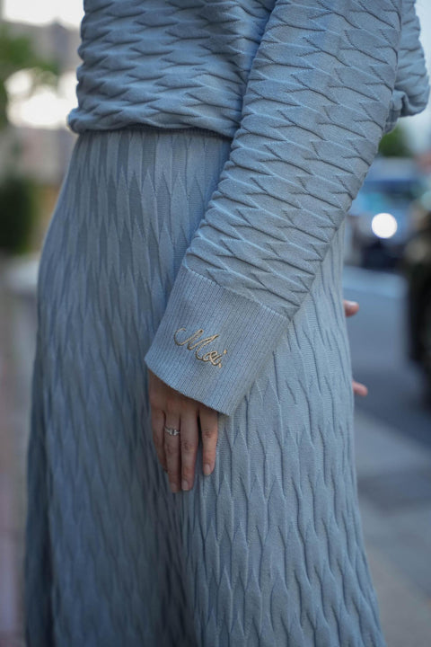 NUVOLA KNIT SWEATER IN SKY BLUE