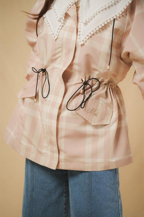 LE COOL PARKA IN PINK TARTAN